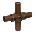 Kruisstuk in 1 vlak - Vintage Brown (Ø 33.7) | Bezorgen en a, Doe-het-zelf en Verbouw, IJzerwaren en Bevestigingsmiddelen, Ophalen of Verzenden