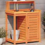 vidaXL Oppottafel met schappen 82,5x50x109,5 cm grenenhout, Tuin en Terras, Overige Tuin en Terras, Verzenden, Nieuw