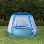 Zwembadtent 500x433x250 cm stof blauw (Buitenrecreatie)