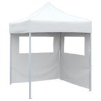 vidaXL Partytent met 2 zijwanden inklapbaar 2x2 m staal wit, Tuin en Terras, Partytenten, Verzenden, Nieuw, Partytent