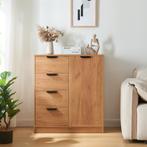 Commode Varkaus ladekast mdf met 4 lades 1 deur 90x80x40 cm, Verzenden, Nieuw