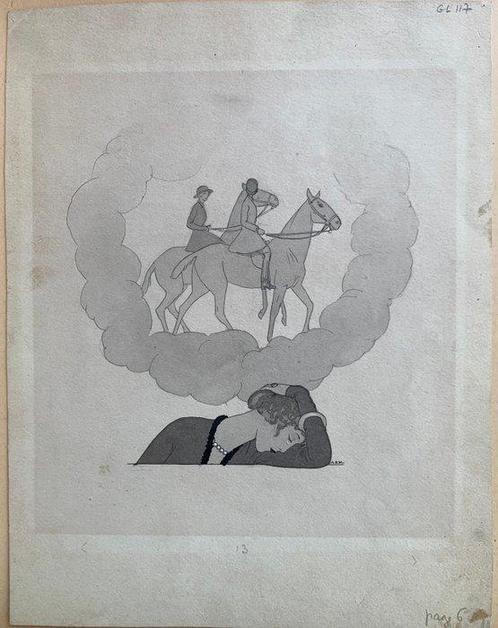 Andrè Edouard Marty (1882-1974) - Le reve, Antiek en Kunst, Kunst | Schilderijen | Klassiek