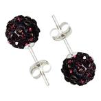 Fako Bijoux® - Oorbellen - Disco Dots - Steker - Donkerpaars, Verzenden, Nieuw