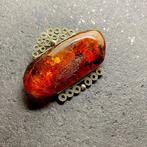 Grote vintage broche met natuurlijk Baltisch amber 19,7 g -, Nieuw