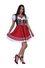 Dirndl 2-dlg., zwart/rood, Carmenblouse, Verzenden, Nieuw