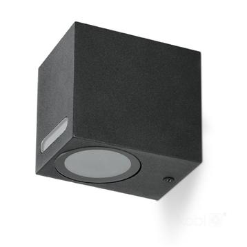 Wandlamp QUERK | 1x GU10 | Zwart | Waterdicht beschikbaar voor biedingen