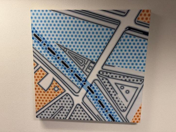 Online veiling: Anna Oliver, Acryl op Canvas, The Pont Neuf, Antiek en Kunst, Kunst | Schilderijen | Modern