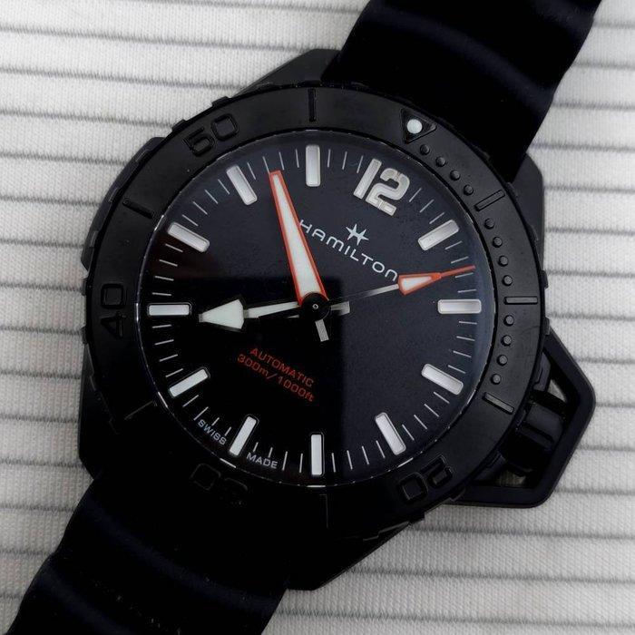 Hamilton - Khaki Navy Frogman Auto - H77845330 - Heren -, Sieraden, Tassen en Uiterlijk, Horloges | Heren