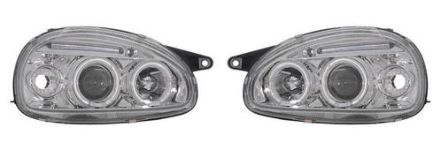Koplampen Angel Eyes | Opel Corsa B 1993-2000 | chroom, Auto-onderdelen, Verlichting, Nieuw, Opel, Verzenden
