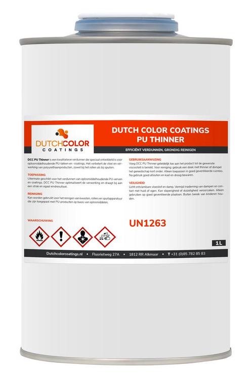 DCC PU Thinner 1L, Doe-het-zelf en Verbouw, Verf, Beits en Lak, Verf, Overige kleuren, Nieuw, Minder dan 5 liter, Verzenden