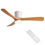 LED Plafondventilator | Hout Wit | 18W | 1440 lumen, Ophalen of Verzenden, Nieuw, Plafondventilator