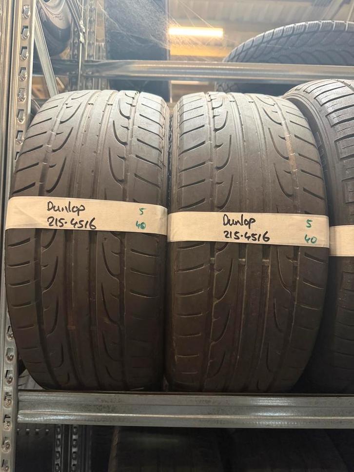 215-45-16 Dunlop Zomerbanden 5mm Incl Montage 215 45 16, Auto-onderdelen, Banden en Velgen, 16 inch, Zomerbanden, 215 mm, Personenwagen