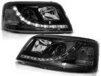 Koplampen VW T5 03-09 Devil Eyes real DRL LED Zwart, Ophalen of Verzenden, Nieuw