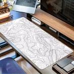 Zwart-witte XXL Gaming Muismat Topografisch Antislip, Verzenden, Nieuw
