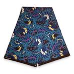 Afrikaanse print stof - Turquoise Feathers - 100% katoen, Ophalen of Verzenden, Nieuw