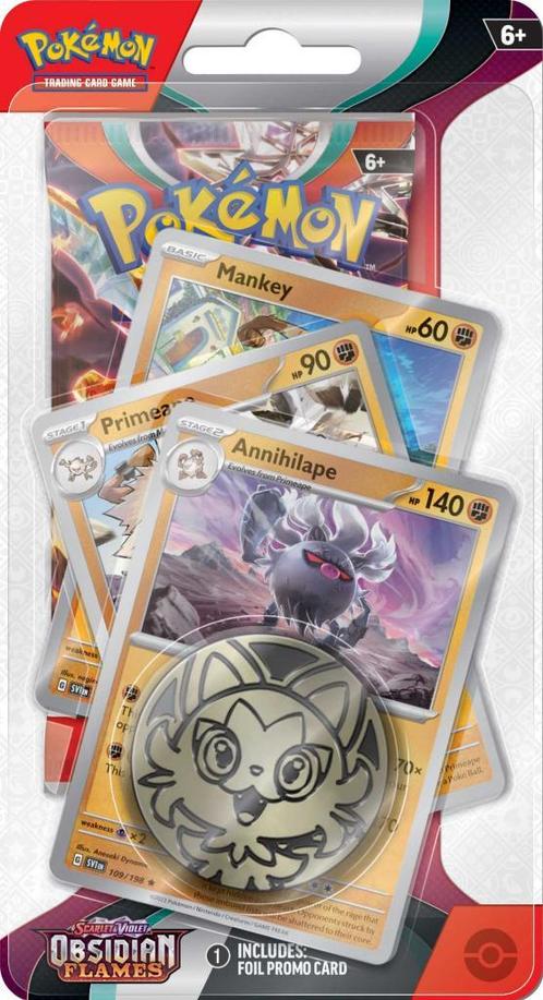 Pokémon Scarlet & Violet Obsidian Flames Premium Blister, Hobby en Vrije tijd, Verzamelkaartspellen | Pokémon, Booster, Nieuw