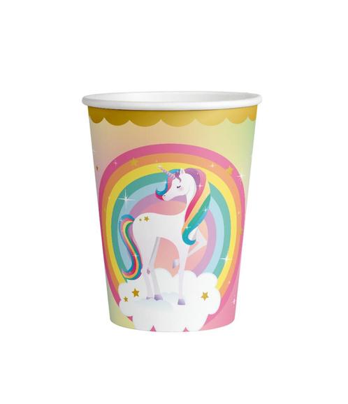 Unicorn Bekers 9cm 8st, Hobby en Vrije tijd, Feestartikelen, Nieuw, Verzenden