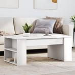 vidaXL Salontafel 102x55x42 cm bewerkt hout wit, Verzenden, Nieuw, Overige houtsoorten, 100 tot 150 cm
