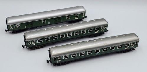 Minitrix N - Modeltrein personenwagonset (3) - Twee Tweede, Hobby en Vrije tijd, Modeltreinen | N-Spoor