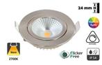 25mm Inbouw LED Spot 5w - Staal / zwart / wit -  DImbaar