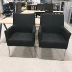Amide luxe fauteuil bezoekersstoel - nieuwe stof zwart - 63, Ophalen of Verzenden, Nieuw