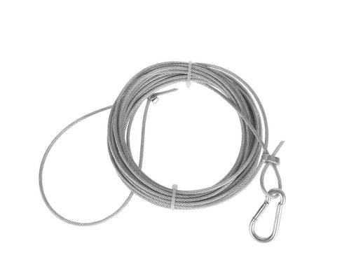 Staalkabel Met Karabijnhaak 12 Meter - Geïsoleerde Stalenkab, Motoren, Accessoires | Sloten, Nieuw, Ophalen of Verzenden