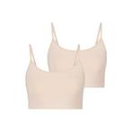 Lascana Bustier van elastisch katoen (2-delig, Set van 2), Verzenden