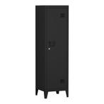 Lockerkast Kurikka metaal 137x38x38 cm zwart [en.casa], Verzenden, Nieuw
