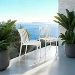 Tuinstoelen Alcudia, weerbestendig, stapelbaar - crème, Set, Verzenden, Nieuw