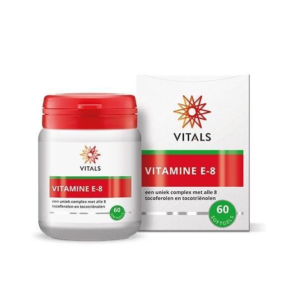 Vitals Vitamine E-8 - 60 softgels, Diversen, Verpleegmiddelen, Nieuw, Verzenden