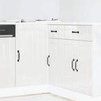 vidaXL Keukenonderkast Lucca Hoogglans Wit Bewerkt Hout, Huis en Inrichting, Keuken | Keukenelementen, Verzenden, Nieuw, Wit
