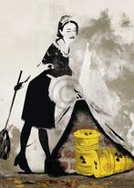 Kunstdruk Edition Street - Behind the curtain 50x70cm, Huis en Inrichting, Verzenden, Nieuw