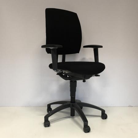 (MDK-105894) Drabert Entrada bureaustoel zwart, bestaande..., Huis en Inrichting, Bureaus, Bureau, Gebruikt, In hoogte verstelbaar