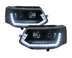 Koplampen VW T5 09-15 Tube LED Dynamic T6 look black, Auto-onderdelen, Ophalen of Verzenden, Nieuw