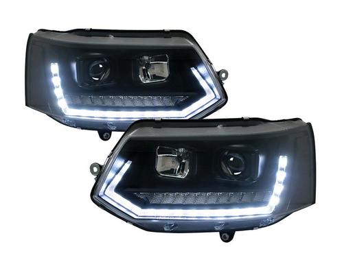 Koplampen VW T5 09-15 Tube LED Dynamic T6 look black, Auto-onderdelen, Overige Auto-onderdelen, Ophalen of Verzenden