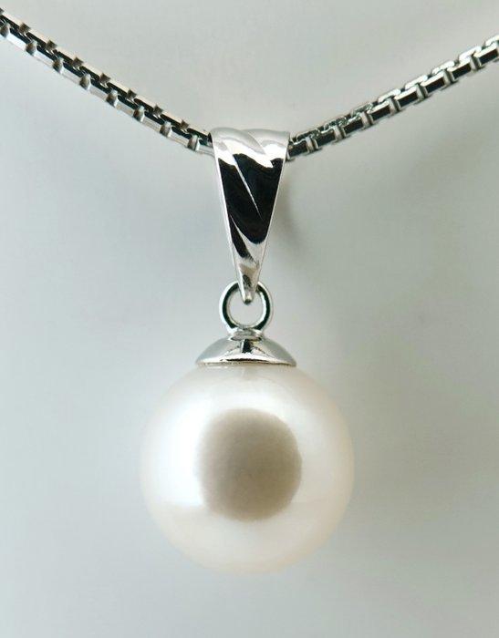 Zonder Minimumprijs - Hanger - 18 karaat Witgoud Parel -, Sieraden, Tassen en Uiterlijk, Antieke sieraden