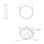 Spiegel Ink SP17 Rond Colour Changing LED Rondom 60 x 4 x 60, Ophalen of Verzenden, Nieuw