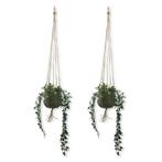 Voordeelset van 2 Plantenhangers - Jute - 100 cm - Macramé, Ophalen of Verzenden, Nieuw