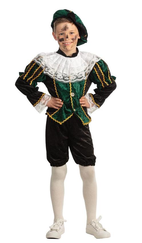 Pietenkostuum kind groen/zwart 4-delig, Kleding | Dames, Carnavalskleding en Feestkleding, Nieuw, Ophalen of Verzenden
