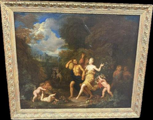 Scuola fiamminga ? (XVIII) - Pan e le Ninfe, Antiek en Kunst, Kunst | Schilderijen | Klassiek