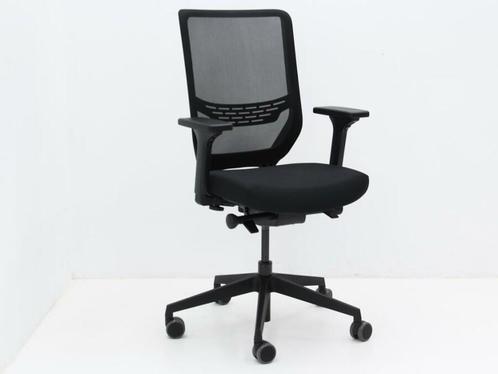 Bureaustoel Dauphin Trend mesh zwart met armleggers, zwart, Huis en Inrichting, Bureaus, Gebruikt, Ophalen of Verzenden