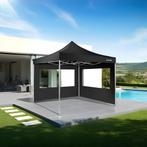 Opvouwbaar tuinpaviljoen 3x3m met 2 zijdelen - zwart, Verzenden, Nieuw