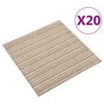 vidaXL Tapijttegels 20 st 5 m² 50x50 cm gestreept beige, Doe-het-zelf en Verbouw, Vloerdelen en Plavuizen, Verzenden, Nieuw
