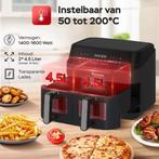 2dekans | Turbotronic Airfryer XXL DualChef - 9L - 1600W -, Witgoed en Apparatuur, Airfryers, Ophalen of Verzenden, Zo goed als nieuw