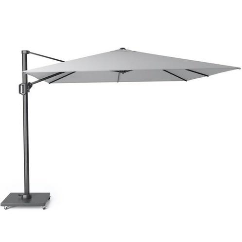 Challenger T1 zweefparasol 300x300 cm lichtgrijs, Tuin en Terras, Parasols, Nieuw, Ophalen of Verzenden