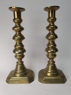 Kandelaar (2) - Messing - Twee grote kandelaars