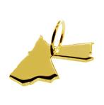 Gouden Landkaart Jordanië ketting hanger, Verzenden, Nieuw