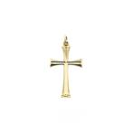 Gouden hanger van een kruis (religieus, kruis kettinghanger), Sieraden, Tassen en Uiterlijk, Bedels, Ophalen of Verzenden, Gebruikt