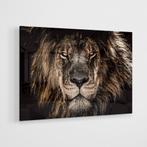 Glasschilderij – Dangerous Lion -120x80cm, Huis en Inrichting, Woonaccessoires | Schilderijen, Tekeningen en Foto's, Nieuw, Schilderij