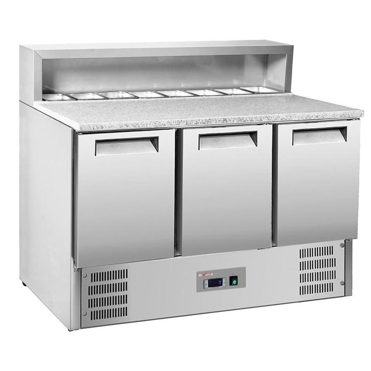 3-deurs koeltafel voor pizza's GN1/1, gekoelde structuur 8x, Zakelijke goederen, Horeca | Keukenapparatuur, Verzenden